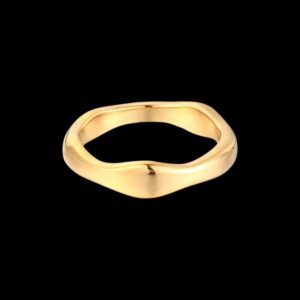 European And American Minimalist Wavy Line Ring