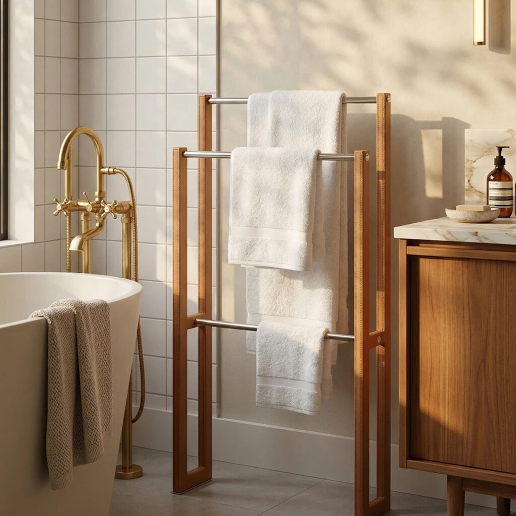 Simple Nordic-style Floor-standing Towel Rack