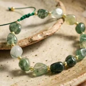 Irregular Crystal Tumbled Bead Bracelet For Women
