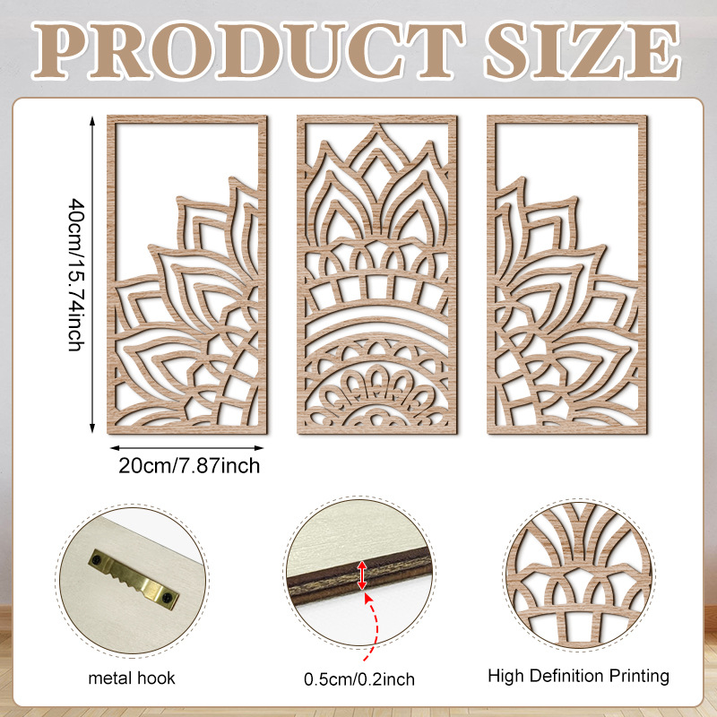 Household Wooden Craft Wall Decoration - Image 60