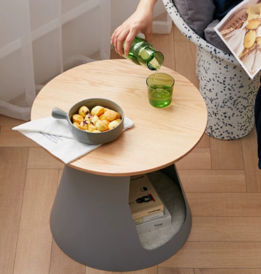 Solid Wood Coffee Simple Round Coffee Table For The Living Room Creative Cat Bed
