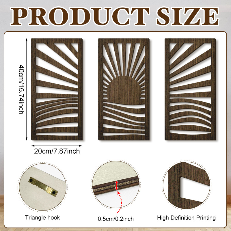 Household Wooden Craft Wall Decoration - Image 9
