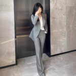 Professional High-end Tapered-suit Womens Workwear Two-piece Set