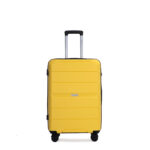 Hardshell Suitcase Spinner Wheels PP Luggage Sets Lightweight Durable Suitcase With TSA Lock,3-Piece Set 20 24 28 ,Yellow