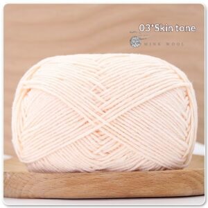4-ply Combed Milk Cotton Yarn Ball For Dolls Blankets And Hair Clips Suitable For Crochet