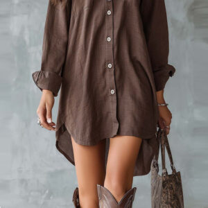 Retro Solid-color Casual Single-breasted Long-sleeve Cardigan