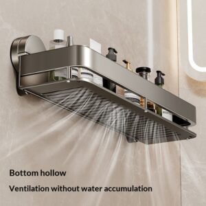 Bathroom Shelf Suction Cup Style Height Adjustable Wall Mounted Washstand