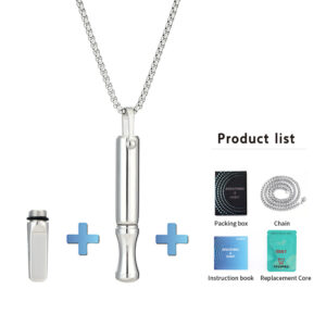 Round-mouth Respirator Necklace Aromatherapy Stress-relief Meditation Whistle