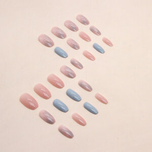 Marble-patterned Wearable Nails For Women