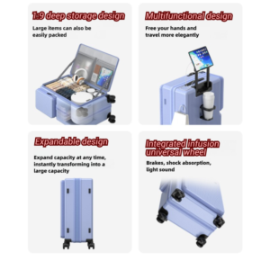 New 20 Inch,24 Inch Luggage Compartment, Large Deep Cabin Luggage Compartment, Side Opening Luggage Compartment, Luggage Rack With Pull Rod, Universal Silent Wheels, Password Box Travel Luggage