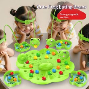 Magnetic Toy Frog Eating Beans Educational Early-learning Game Toy