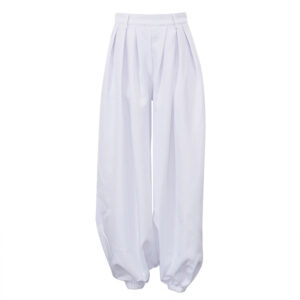 White High-Waisted Balloon Pants