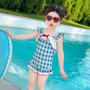 Girls New Polyester Western-style Resort One-piece Swimsuit