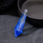 Natural Crystal 12-Facet Pendulum Pendant, Polyhedral Prism Charm