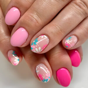 Womens Floral Fashionable And Creative Nail Art Tips