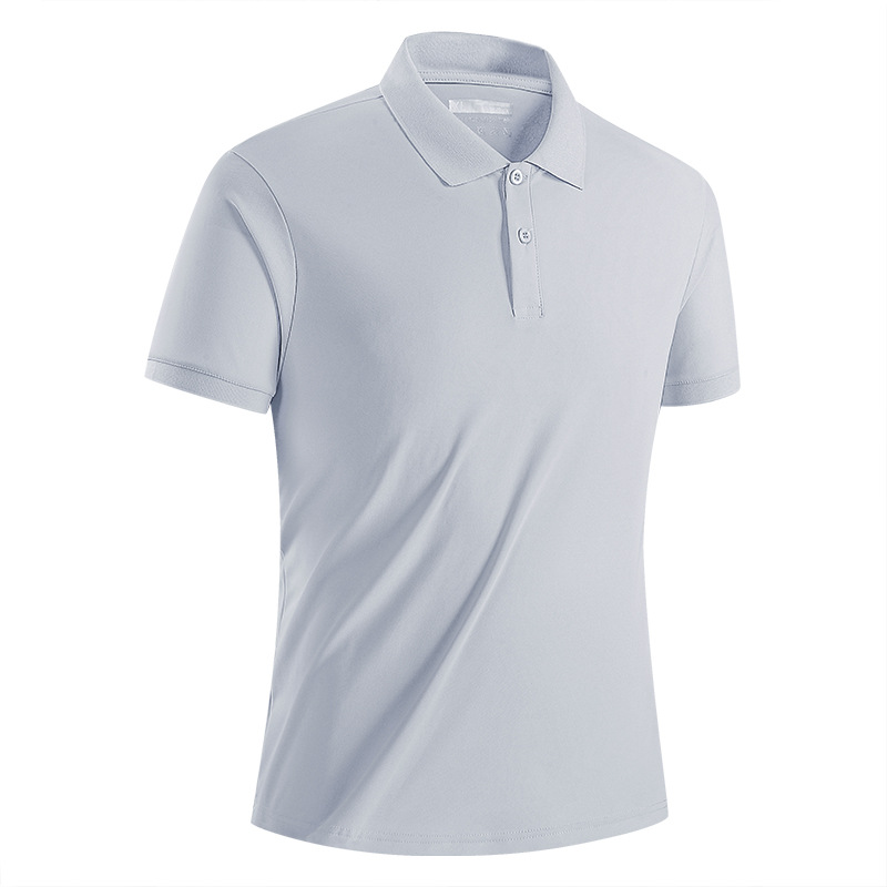 Spring Summer Quick-Dry Breathable Outdoor Sports Ice-Feel Pique Polo Shirt For Men