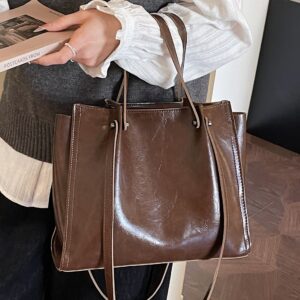 Womens Simple High-Capacity Casual Shoulder Bag