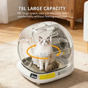 Fully Automatic Cat Litter Box -365 Days Without Needing To Scoop, Extremely Clean, Enjoying Intelligent Pet Care Life