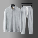 Solid-color Casual Sportswear Set For Men