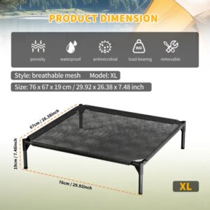 XL-type Mesh Pet Bed With Ventilation And Heat Dissipation, Stable And Durable Structure, Suitable For Small And Medium-sized Cats And Dogs, Convenient For Both Home And Outdoor Use