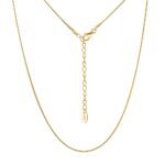 925 Sterling Silver Gold Snake Chain Necklace with Adjustable Length and Sterling Clasp