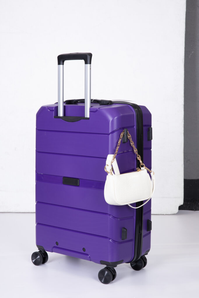 Hardshell Suitcase Spinner Wheels PP Luggage Sets Lightweight Durable Suitcase With TSA Lock,3-Piece Set 20 24 28 ,Purple