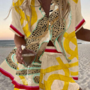 Bold Vibrant 3D Digital Print New Casual Set
