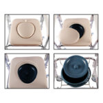 Mobile Shower Toilet Commode Chair Bathroom Aluminum Bedside Footrest Wheelchair