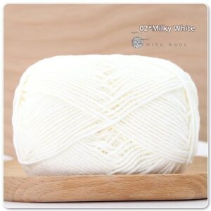 4-ply Combed Milk Cotton Yarn Ball For Dolls Blankets And Hair Clips Suitable For Crochet