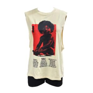 Fashionable Y2K-style Printed Vest Set