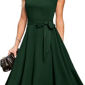 Womens Retro Tea Party Mid-Length Dress
