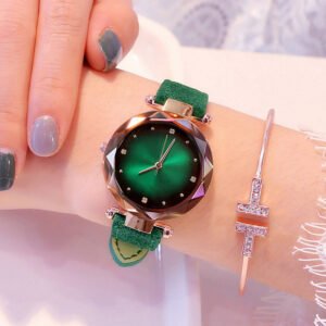 Fashionable Leather Belt Casual Colorful Womens Quartz Watch