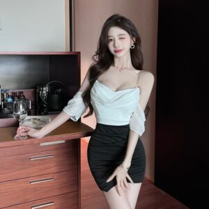 Evening Short Strap Casual Dress For Women
