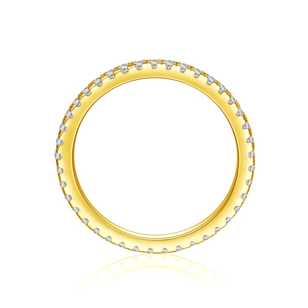Womens Full-Crystal Simple Fashionable Casual Ring