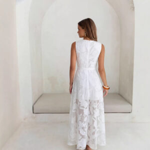 New Womens Chiffon Burnout Dress