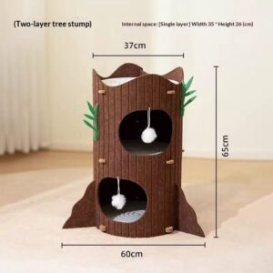Multi Level Cat Tree With Integrated Cat Bed And Cave