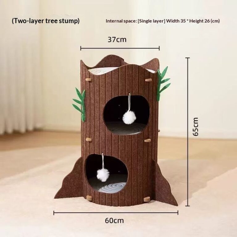 Multi Level Cat Tree With Integrated Cat Bed And Cave
