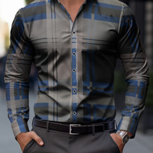Mens 3D-printed Breathable Fashion Casual Shirt