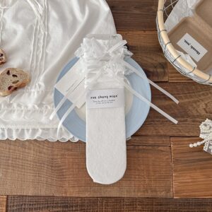 Ballet Style Pile Socks Women’s Spring And Summer Thin Lace Bow Korean Girls Calf Stockings
