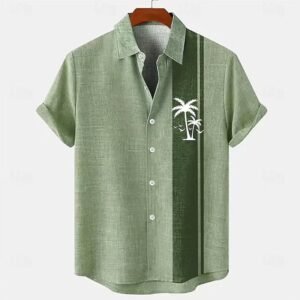 Retro Casual Short Sleeved Shirt For Men