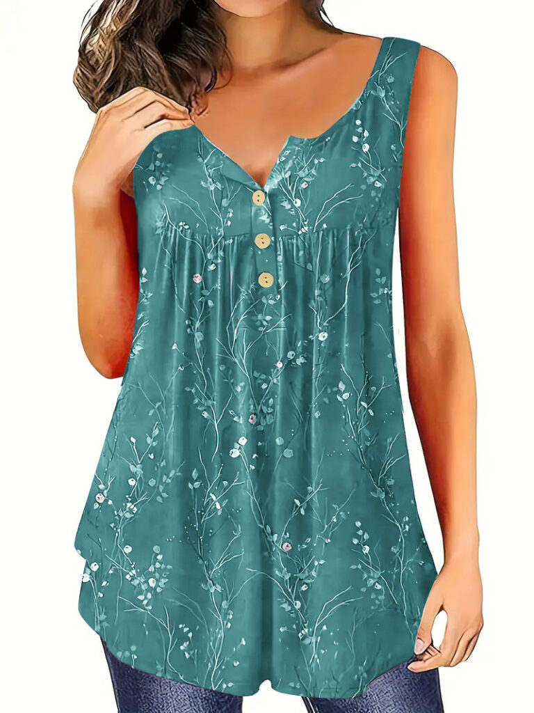 Women's Casual Loose-Fit Buttoned V-Neck Vest
