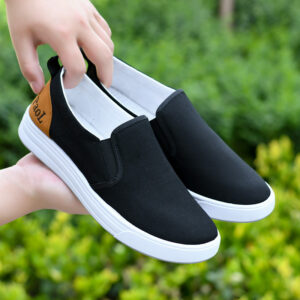 Mens Dad Casual Canvas Sneakers Comfortable Slip-on Design