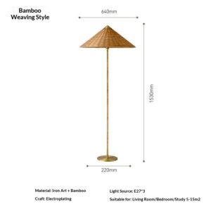 Household Fashionable And Creative Rattan Floor Lamp