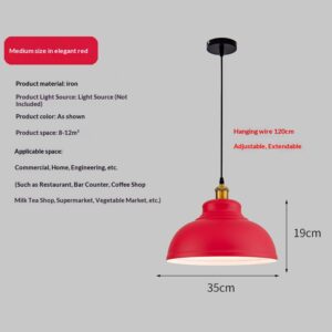 Industrial Style Retro Wrought Iron Restaurant Bar Counter Pot Lid Pendant Light