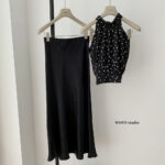 Polka-dot Halter Off-shoulder Sleeveless Camisole