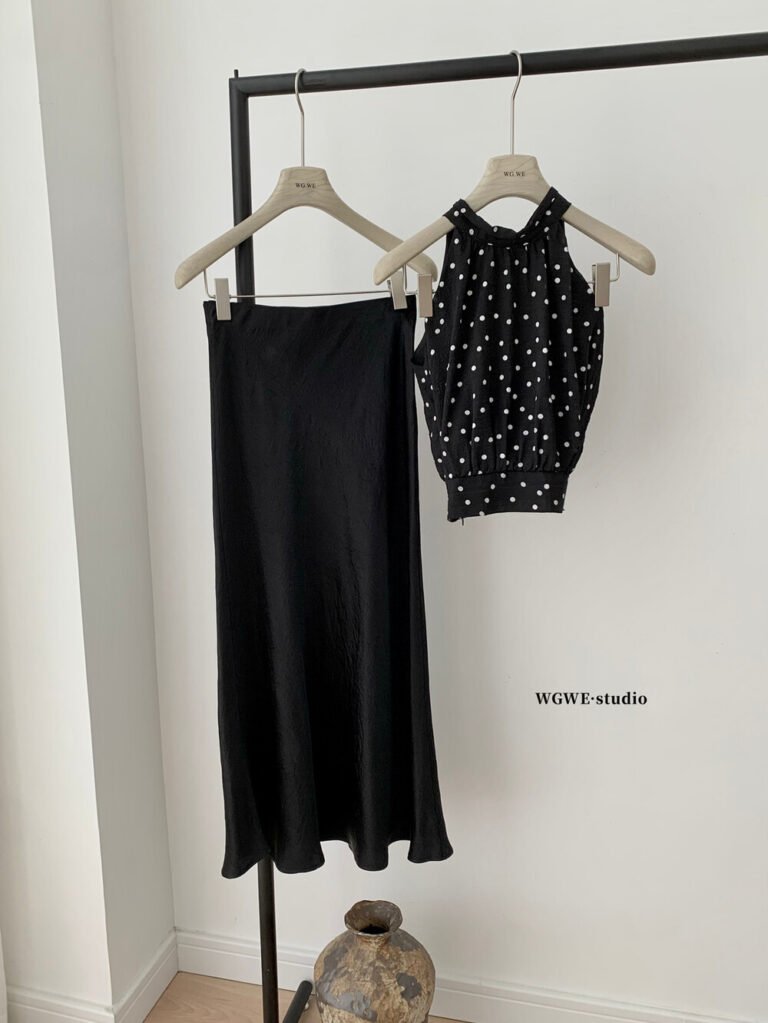 Polka-dot Halter Off-shoulder Sleeveless Camisole