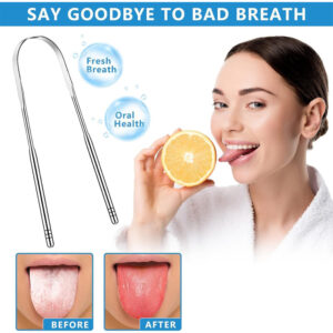 3Pcs Oral Care Pack,Tongue Scraper For Adults By Stainless,Steel Tongue Cleaners Reduce Bad Breath