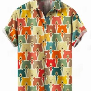 Men's 3D Digital Printing Short-sleeved Shirt