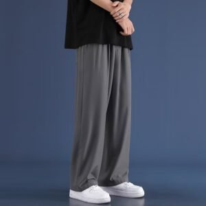 Men's Casual Plus-Size Loose Wide-Leg Pants