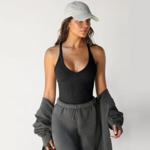 Women’s Casual Short-Sleeve Knitted Vest Top